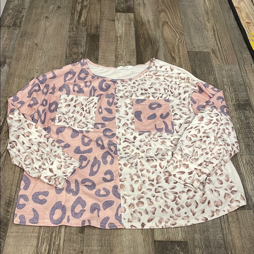 Pink and Purple Long Sleeve Tees with Bold and Subtle Prints